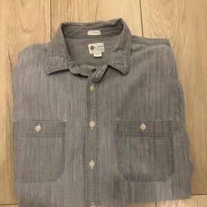 J. Crew Gray Workwear Button-Up Shirt